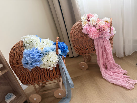 Poppenwagen silkflower